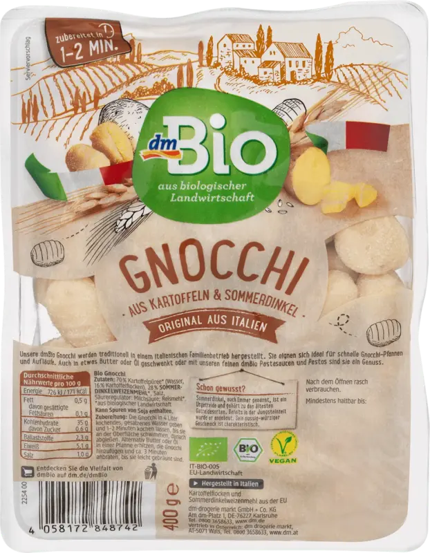 dmBio Gnocchi original aus Italien