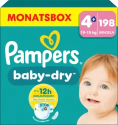 Pampers Windeln Baby Dry Gr. 4+ Maxi (10-15 kg) Monatsbox