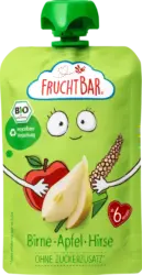 FruchtBar Quetschie Bio Birne, Apfel und Hirse ab 6 Monaten