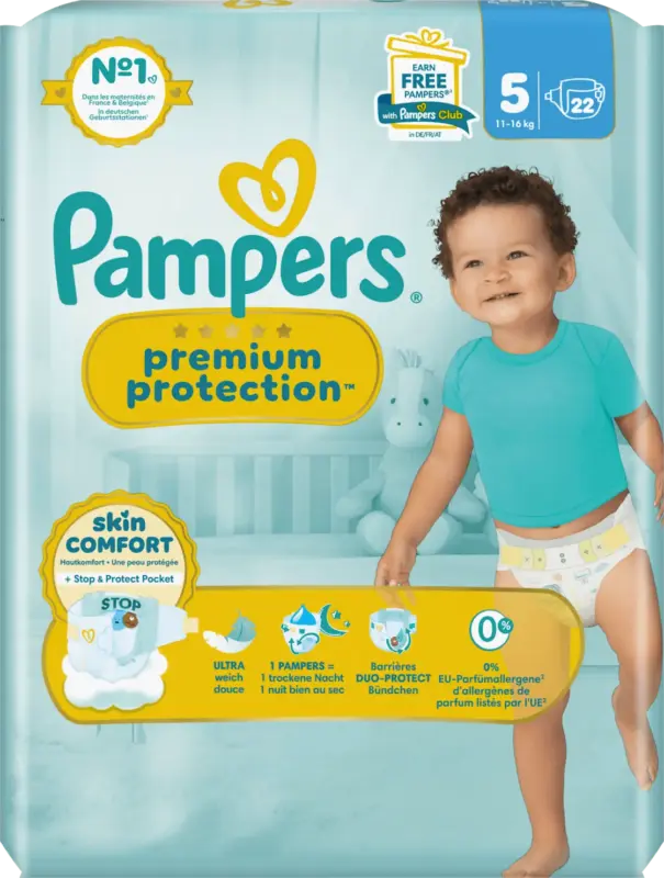 Pampers Windeln Premium Protection Gr. 5 Junior (11-16 kg)
