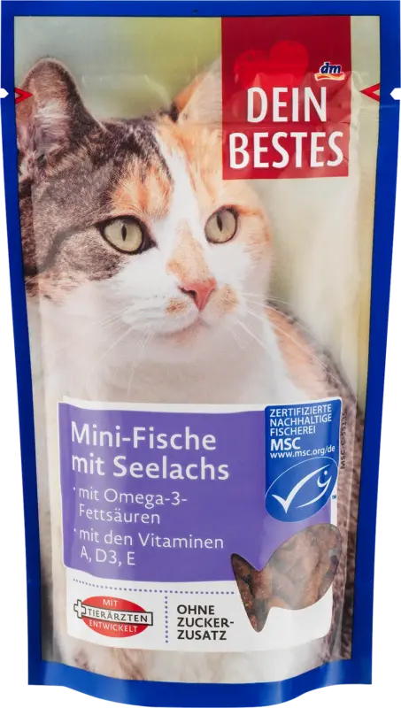 Dein Bestes Katzenleckerli Mini-Fische mit Seelachs