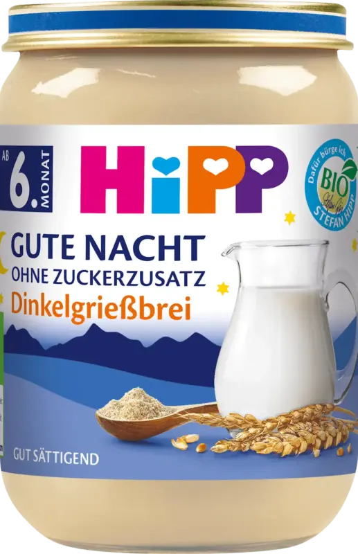 HiPP Abendbrei Gute Nacht Dinkelgrie&szlig; ab dem 6. Monat