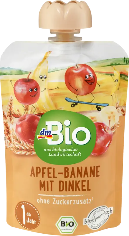 dmBio Quetschie Apfel-Banane mit Dinkel ab 1 Jahr