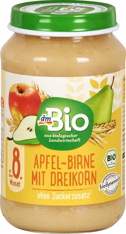 dmBio Frucht & Getreide mit Frucht Apfel-Birne mit Dreikorn