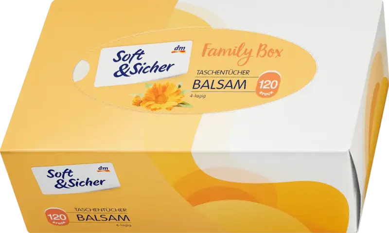 Soft&Sicher Taschent&uuml;cher Box Balsam 4-lagig