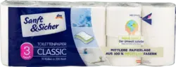 Sanft&Sicher Toilettenpapier Classic 3-lagig
