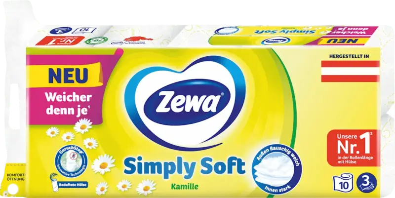 Zewa Toilettenpapier Simply Soft Kamille 3-lagig
