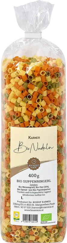 Biohof Karner Nudeln Bio Suppenringerl