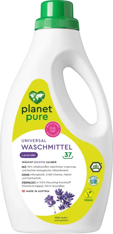 planet pure Universalwaschmittel Fl&uuml;ssig Lavendel