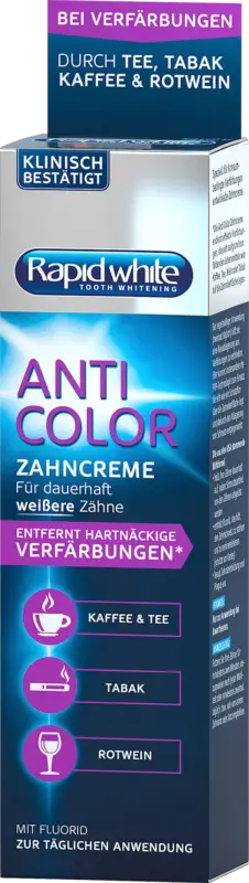 Rapid white Zahnpasta Anti Color