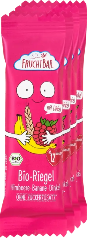 FruchtBar Fruchtriegel Himbeere, Banane, Dinkel