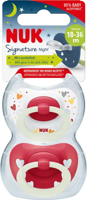NUK Schnuller Signature Night 18-36 Monate sortiert