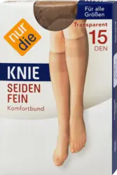 nur die Kniestr&uuml;mpfe Seidenfein bronze 15 DEN One Size (1 Paar)