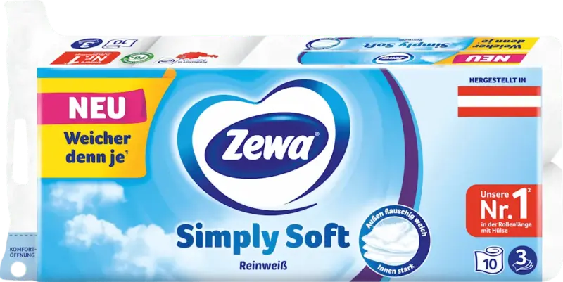 Zewa Toilettenpapier Simply Soft 3-lagig