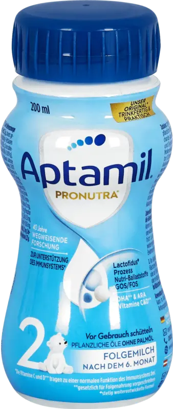 Aptamil Folgemilch 2 Pronutra trinkfertig nach dem 6. Monat