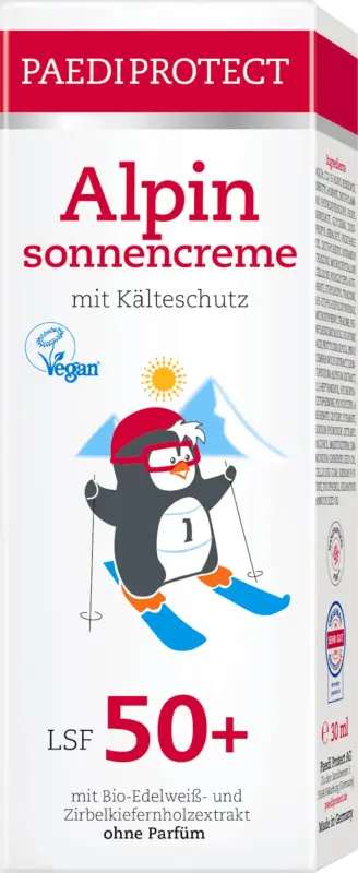 PAEDIPROTECT Sonnencreme alpin mit K&auml;lteschutz LSF 50+