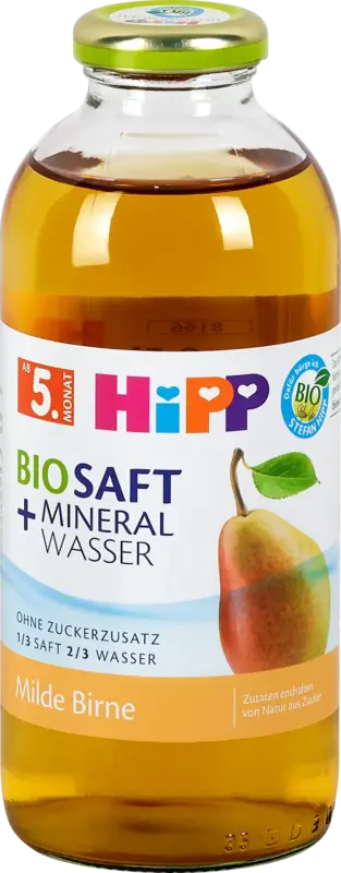 HiPP Saft Bio Milde Birne mit Mineralwassers still ab dem 5. Monat