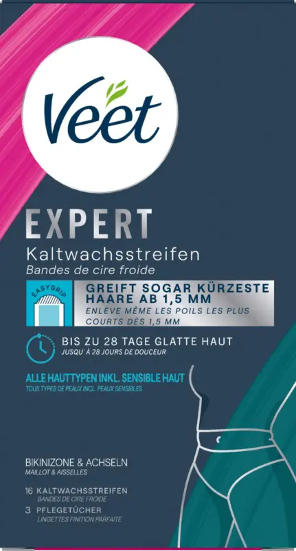 Veet Kaltwachsstreifen Bikinizone & Achseln