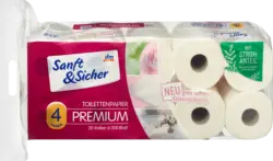 Sanft&Sicher Toilettenpapier Premium 4-lagig