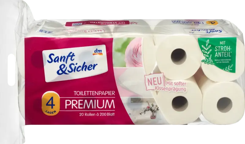 Sanft&Sicher Toilettenpapier Premium 4-lagig