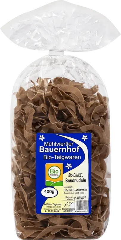 Bad Zeller Eierhof Nudeln M&uuml;hlviertler Bauernhof Bio-Dinkelbandnudeln