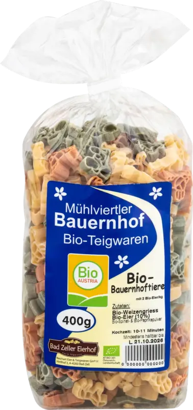 Bad Zeller Eierhof Nudeln Bio-Bauernhoftiere
