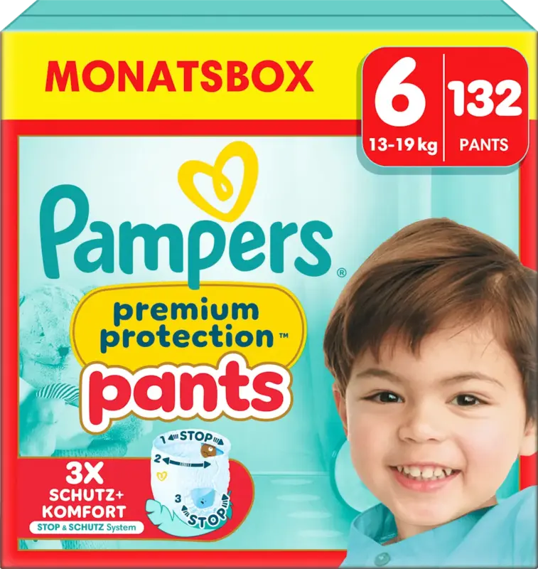 Pampers Baby Pants Premium Protection Gr. 6 Extra Large (15+ kg) Monatsbox