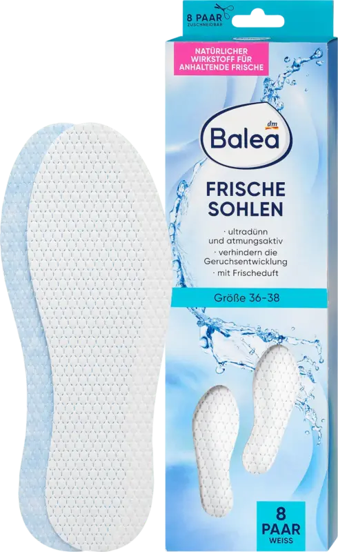 Balea Frischesohlen wei&szlig; Gr. 36-38