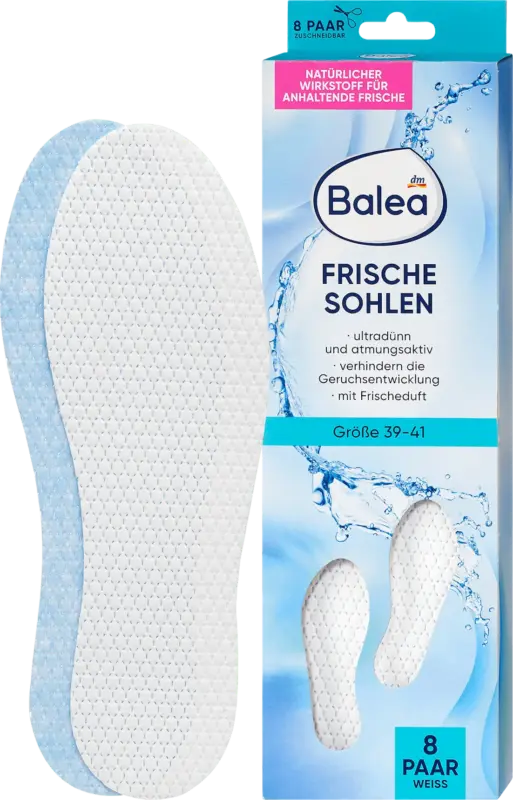 Balea Frischesohlen wei&szlig; Gr. 39-41