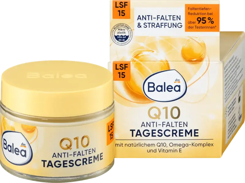 Balea Anti Falten Gesichtscreme Q10 LFS 15