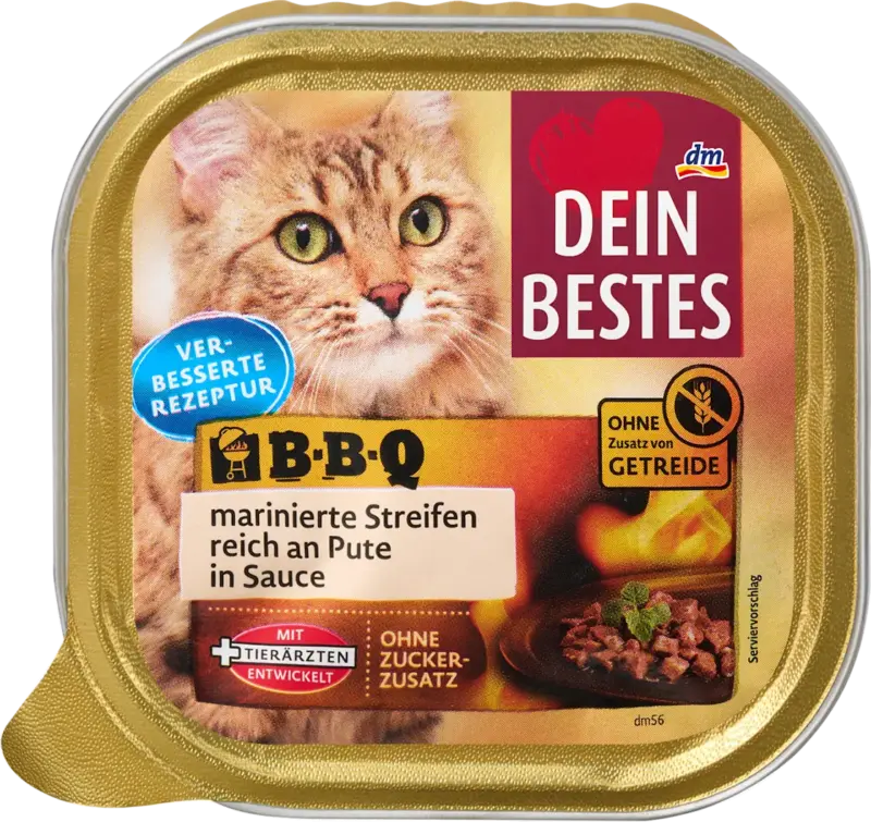 Dein Bestes Nassfutter Katze BBQ marinierte Streifen