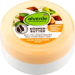 alverde NATURKOSMETIK K&ouml;rperbutter Bio-Macadamianuss Bio-Karit&egrave;butter Reisegr&ouml;&szlig;e