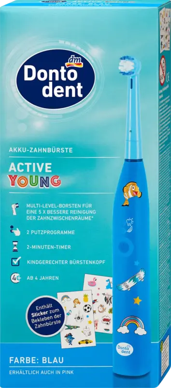 Dontodent Elektrische Zahnb&uuml;rste Active Young blau