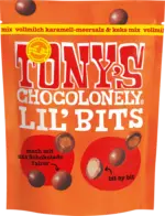 dm drogerie markt TONY'S CHOCOLONELY Schokolade Lil' Bits Vollmilch, Karamell-Meersalz & Keks