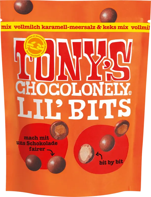 TONY'S CHOCOLONELY Schokolade Lil' Bits Vollmilch, Karamell-Meersalz & Keks