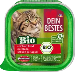 Dein Bestes Nassfutter Katze Bio reich an Rind mit Kalb