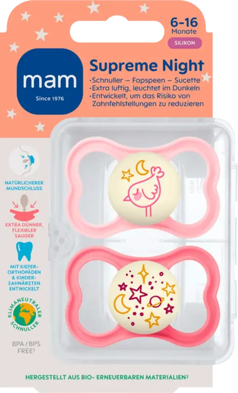 mam Schnuller Supreme Night 6-16 Monate sortiert