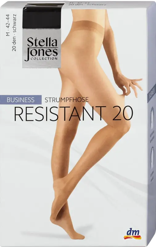 Stella Jones Resistant Business Strumpfhose schwarz 20 DEN, Gr. 42-44