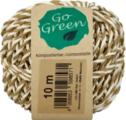 Go Green Kordel kompostierbar hellbraun-wei&szlig;