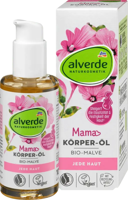 alverde NATURKOSMETIK Pflege&ouml;l K&ouml;rper Mama Bio-Malve
