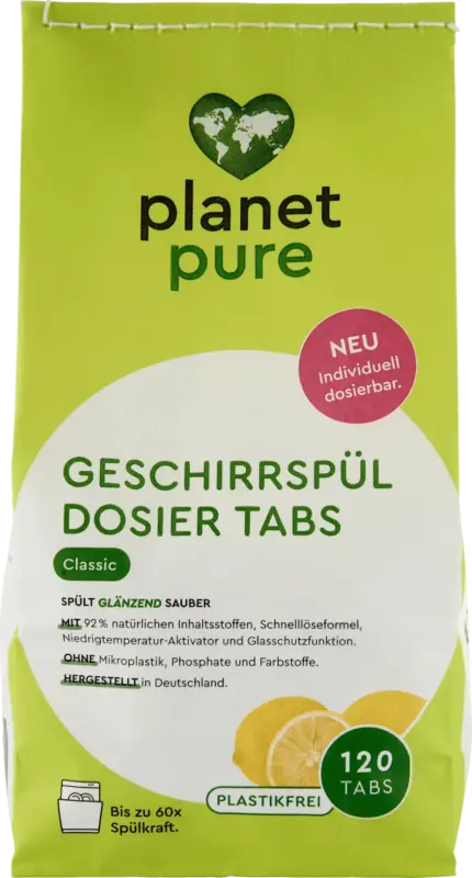 planet pure Geschirrsp&uuml;l-Tabs Dosier Classic