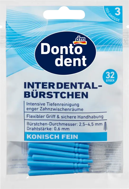 Dontodent Interdentalb&uuml;rsten blau 0,6 mm ISO 3