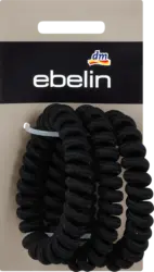 ebelin Spiral Haargummi-Set schwarz