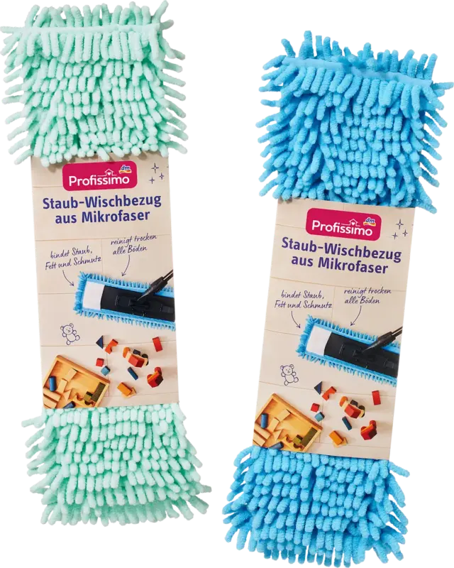 Profissimo Staub-Wischbezug aus Mikrofaser sortiert