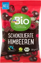 dm drogerie markt dmBio Schokolade schokolierte Himbeeren