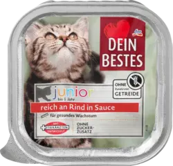 Dein Bestes Nassfutter Katze junior reich an Rind in Sauce