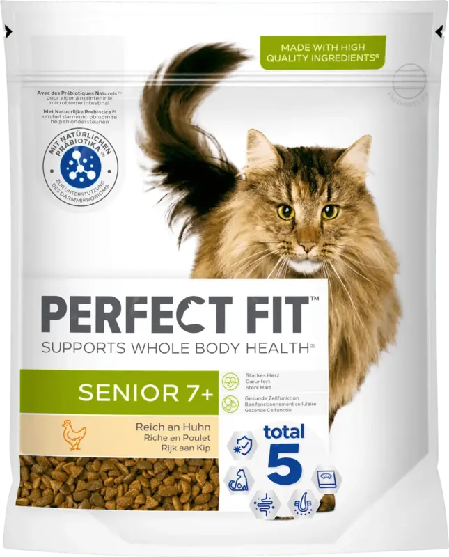 PERFECT FIT Trockenfutter Katze senior 7+ reich an Huhn