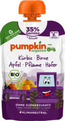 pumpkin organics Quetschie K&uuml;rbis, Birne, Apfel, Pflaume & Hafer ab 8 Monaten