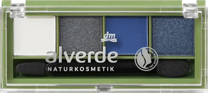 alverde NATURKOSMETIK Lidschattenpalette Quattro 99 Denim Blue