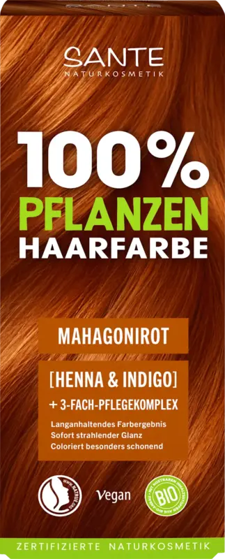 SANTE NATURKOSMETIK Haarfarbe Pflanzen Mahagonirot